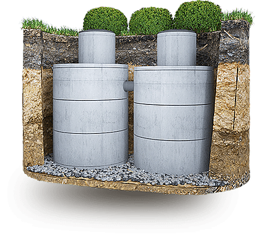 Септик из бетонных колец для канализации